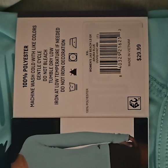 NWT Reel Life  long sleeve UPF shirt XXL Aruba Blue - Picture 2 of 5